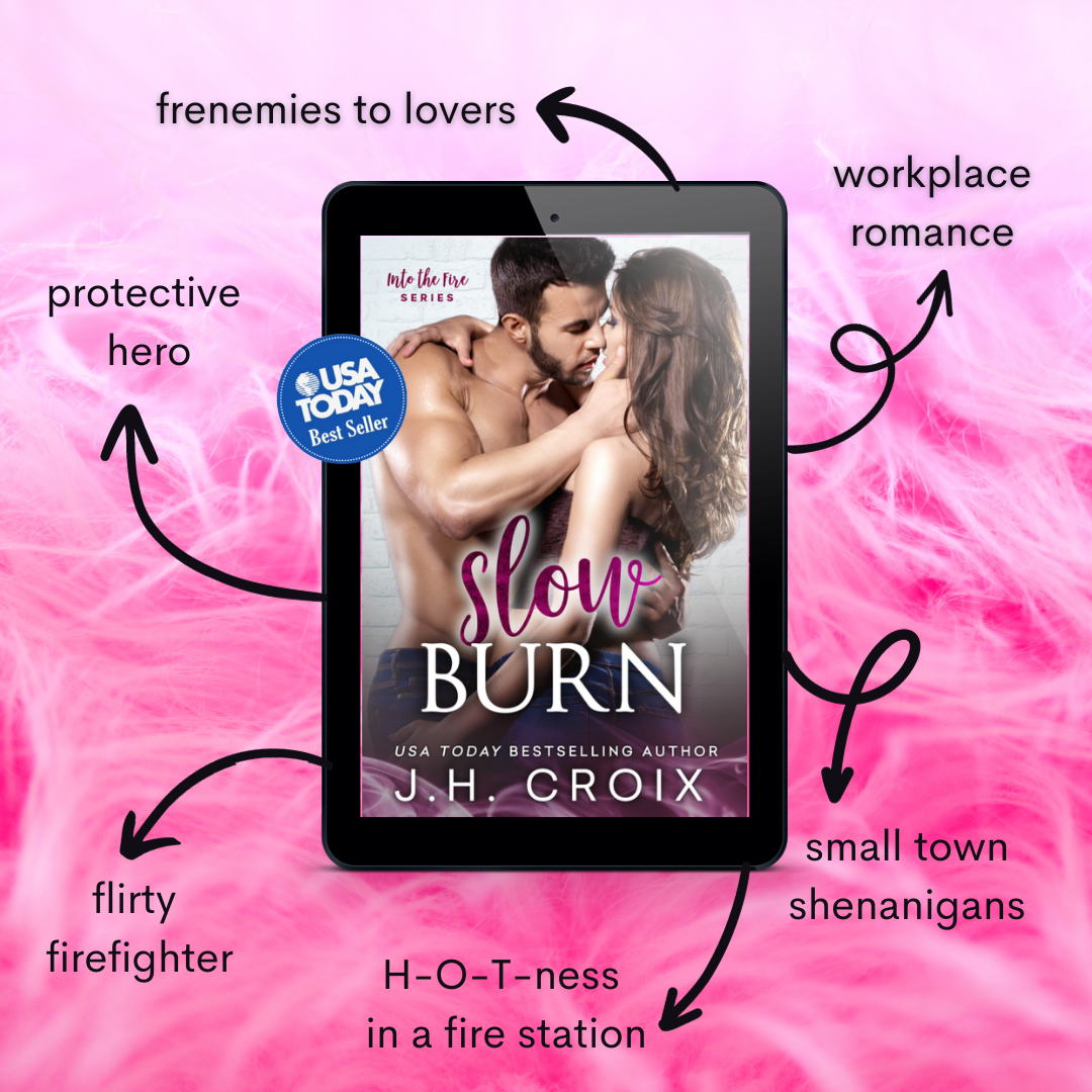 Slow Burn (Into The Fire Book 2): Small Town Firefighter Enemies to Lovers Romance