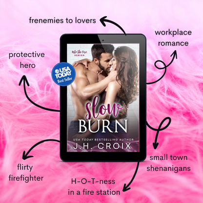 Slow Burn (Into The Fire Book 2): Small Town Firefighter Enemies to Lovers Romance