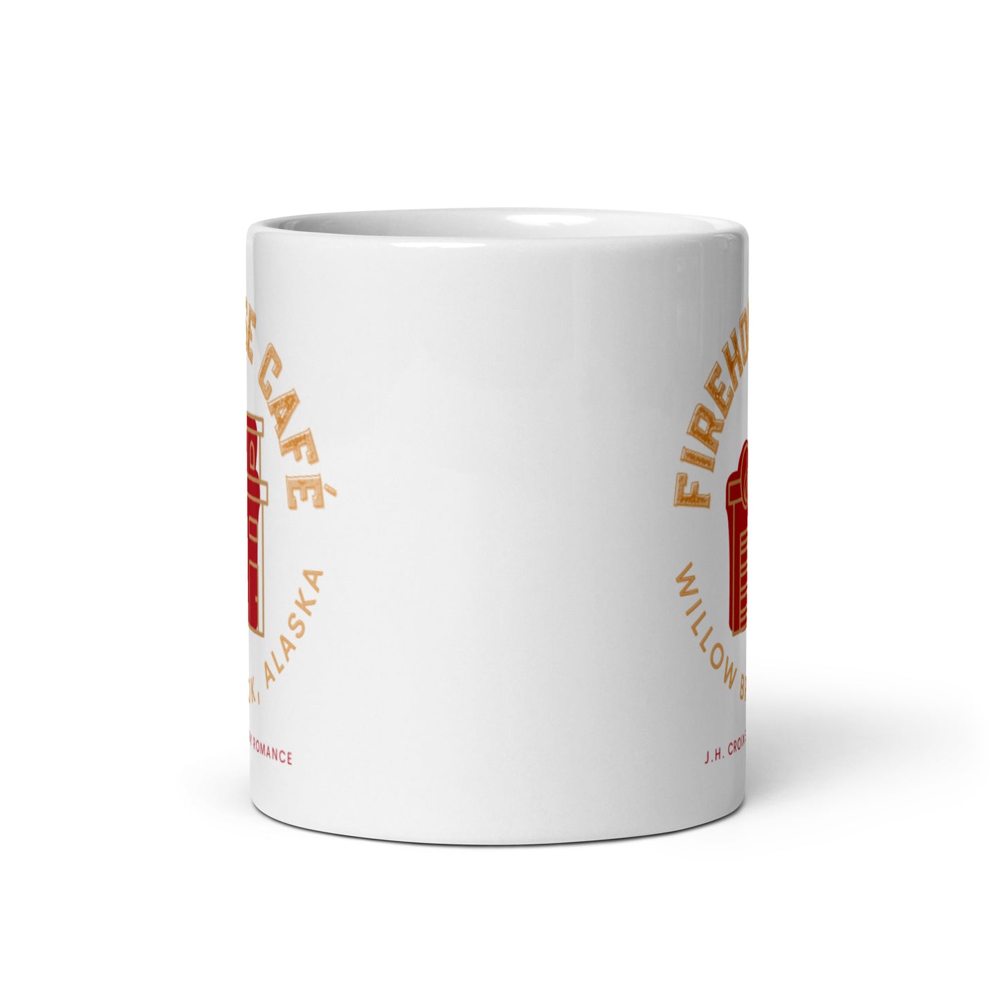 White glossy mug