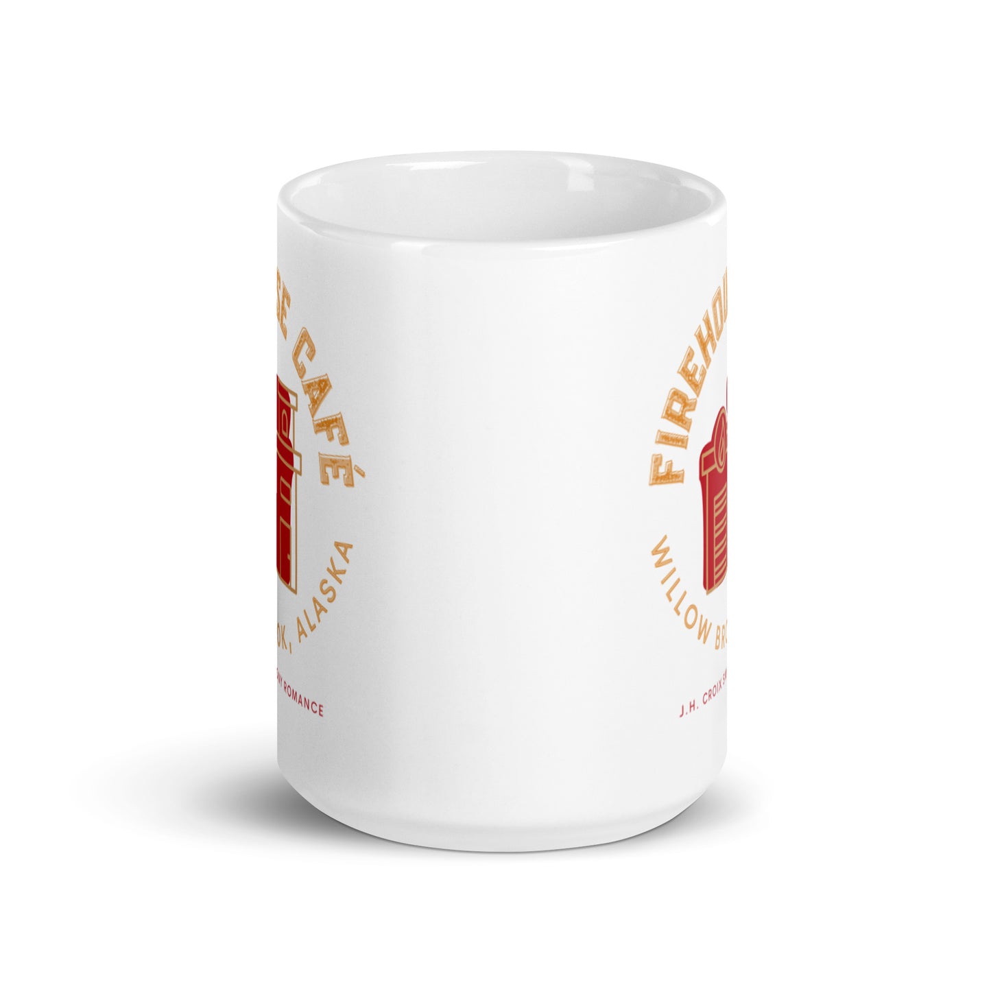 White glossy mug