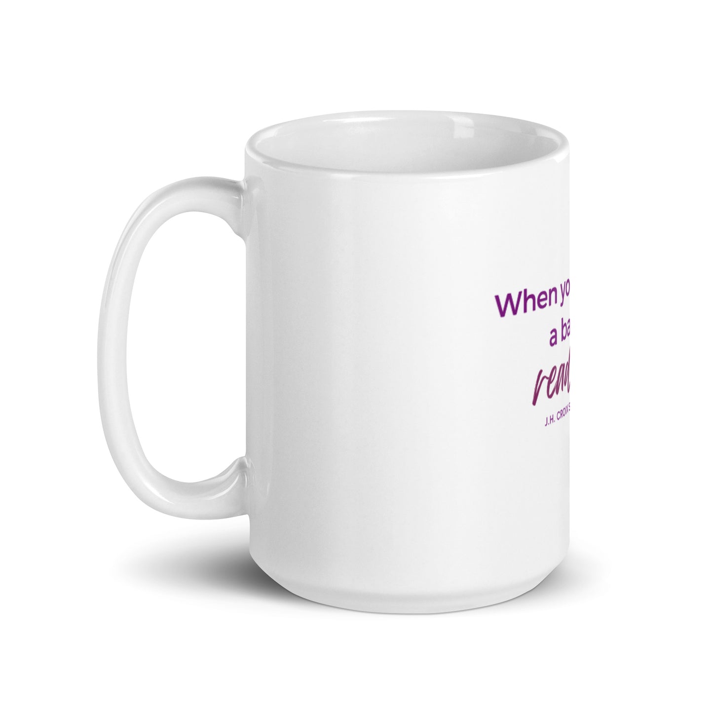 White glossy mug